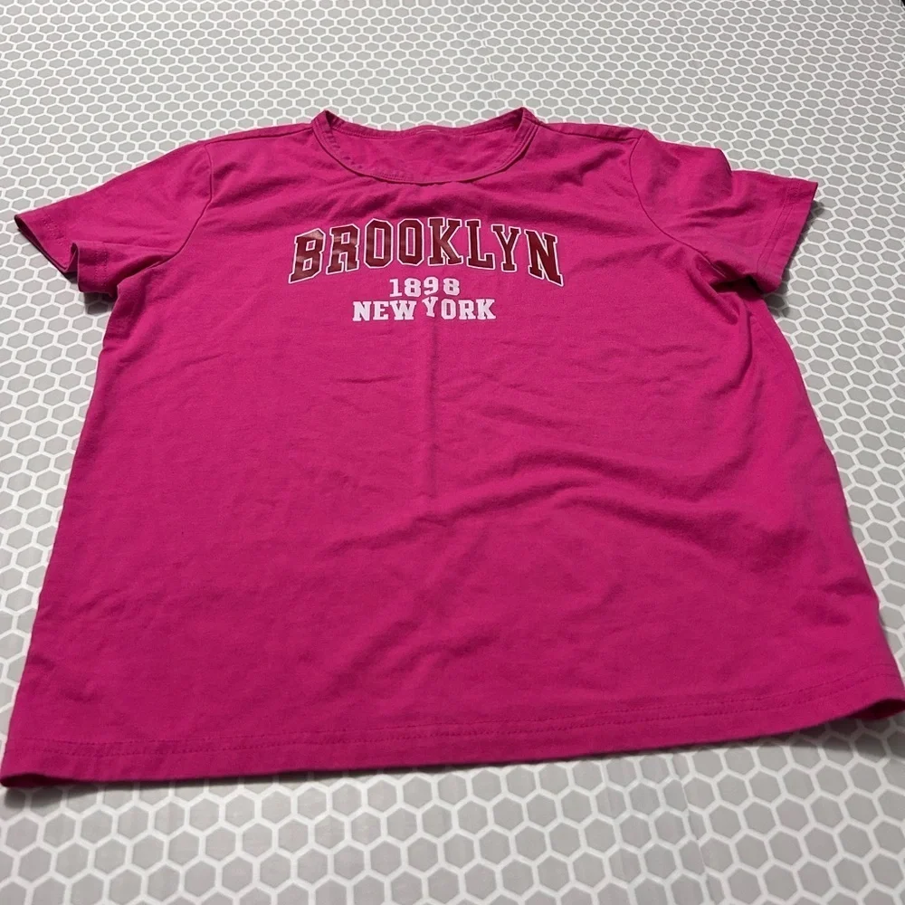 Pink Brooklyn 1898 New York T-Shirt and Shorts Set